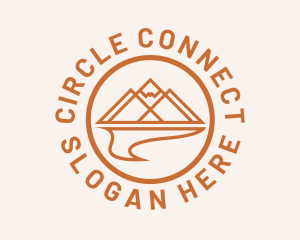 Circle - River Mountain Peak Circle logo design