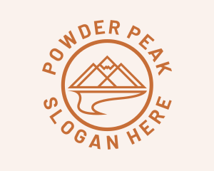 Mountain Peak Lake logo design