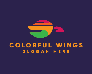 Parrot Flying bird logo design