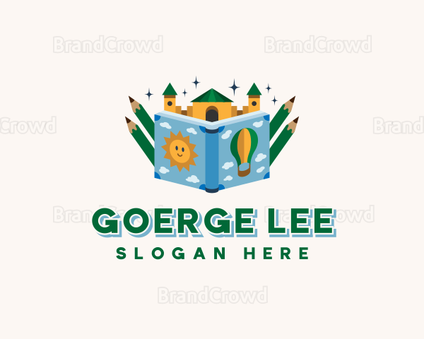 Book Pencil Kindergarten Logo