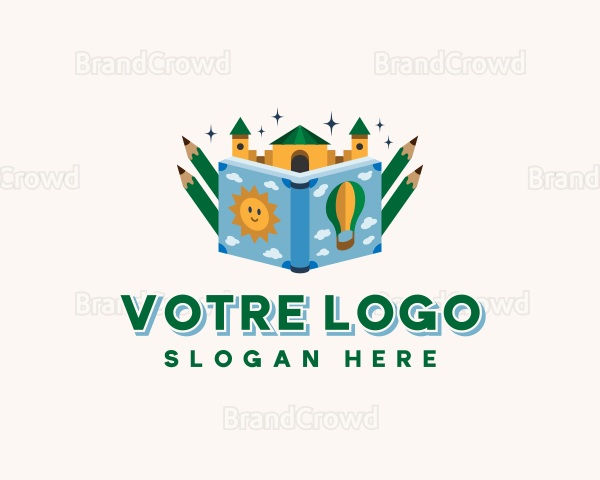 Book Pencil Kindergarten Logo