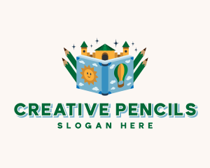 Book Pencil Kindergarten logo design