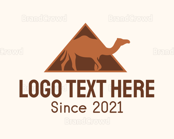 Egypt Camel Pyramid Logo