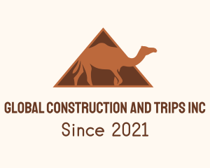 Egypt Camel Pyramid  logo design