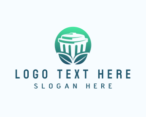 Garbage Disposal - Leaf Garbage Disposal Bin logo design