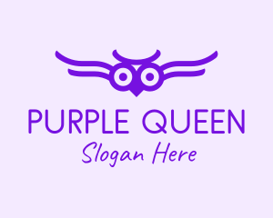 Purple Owl Aviary  logo design