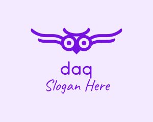Purple Owl Aviary  logo design