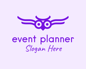 Wildlife Center - Purple Owl Aviary logo design