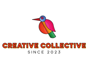 Geometric Creative Bird logo design