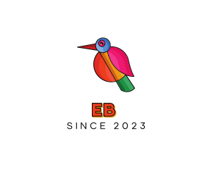 Geometric Creative Bird logo design