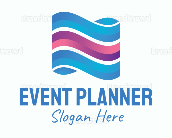 Modern Banner Waves Logo