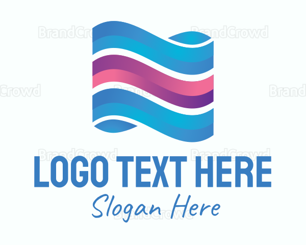 Modern Banner Waves Logo