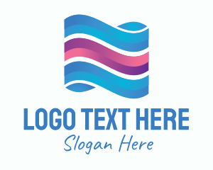 Tsunami - Modern Banner Waves logo design