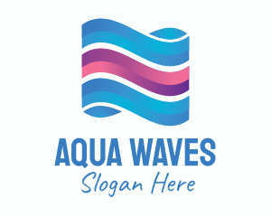 Modern Banner Waves logo design