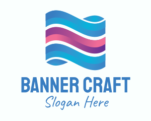 Modern Banner Waves logo design