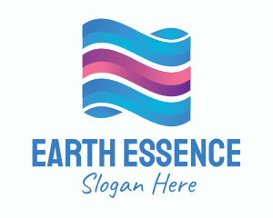 Geology - Modern Banner Waves logo design