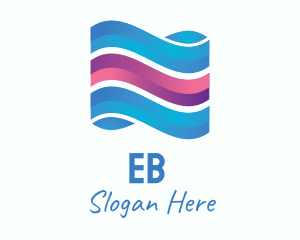 Modern Banner Waves logo design