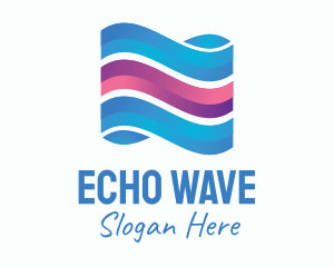 Modern Banner Waves logo design