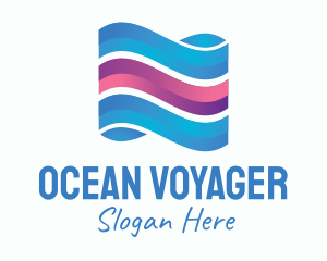 Seafarer - Modern Banner Waves logo design