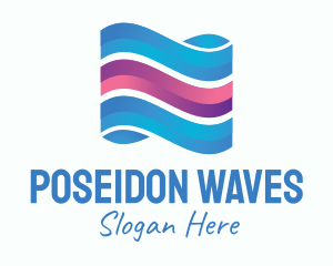 Modern Banner Waves logo design