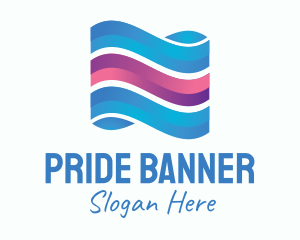 Modern Banner Waves logo design