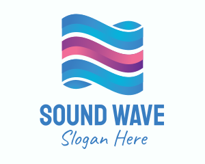 Modern Banner Waves logo design