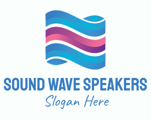 Modern Banner Waves logo design