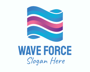 Tsunami - Modern Banner Waves logo design