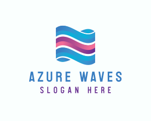 Modern Banner Waves logo design