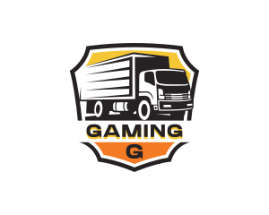 Box Truck Delivery Shield Logo