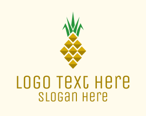 Geometric Modern Pineapple  Logo