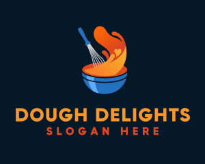 Dough - Pastry Dough Bowl logo design