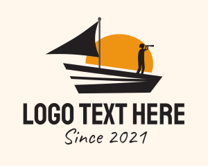 Searching - Sea Transport Boat logo design