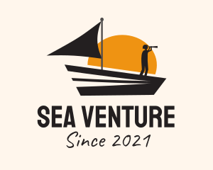 Sea Transport Boat  logo design