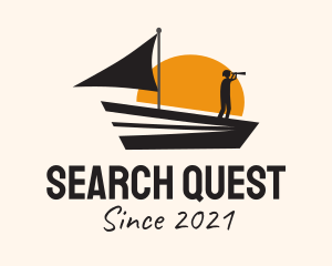 Searching - Sea Transport Boat logo design
