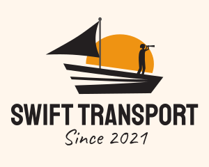 Sea Transport Boat  logo design