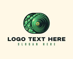 Chameleon - Reptile Chameleon Eye logo design