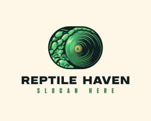 Reptile Chameleon Eye logo design