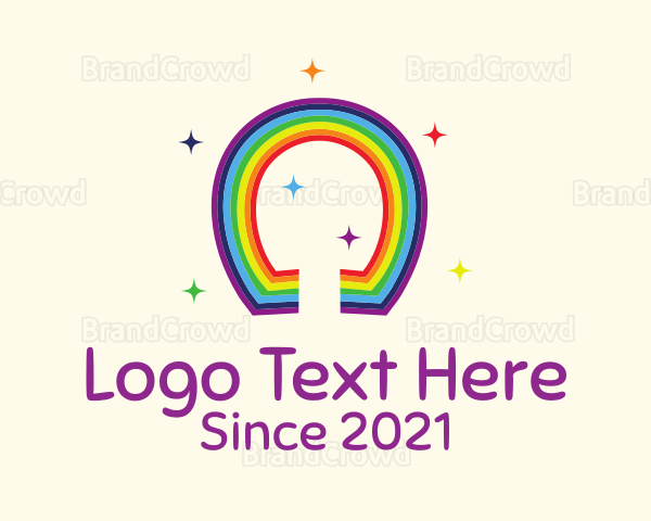 Cute Lucky Rainbow Logo