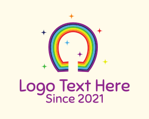 Kindergarten - Cute Lucky Rainbow logo design