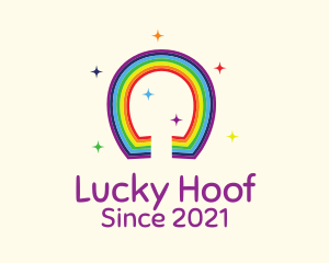 Cute Lucky Rainbow logo design