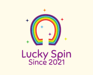 Cute Lucky Rainbow logo design