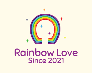 Cute Lucky Rainbow logo design