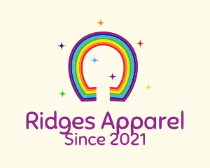 Cute Lucky Rainbow logo design