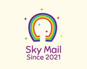 Cute Lucky Rainbow logo design