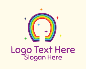 Cute Lucky Rainbow Logo