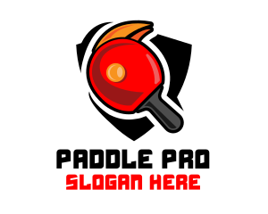 Ping Pong Paddle logo design