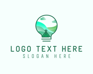 Travel Agency - Lightbulb Outdoor Camp logo design