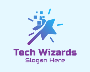 Gadgets - Star Wand Pixel logo design
