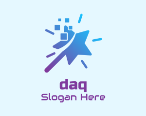 Gadget Store - Star Wand Pixel logo design